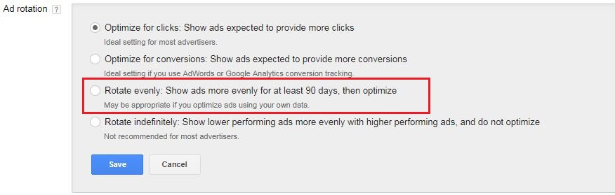 Google-ads-ad-rotation-setting-update