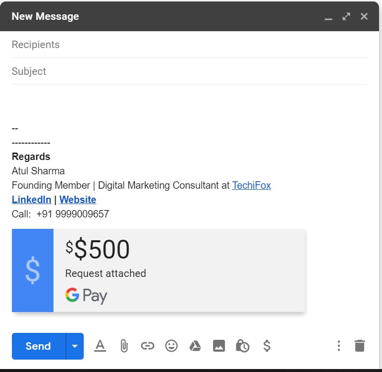 Gmail Payment Update