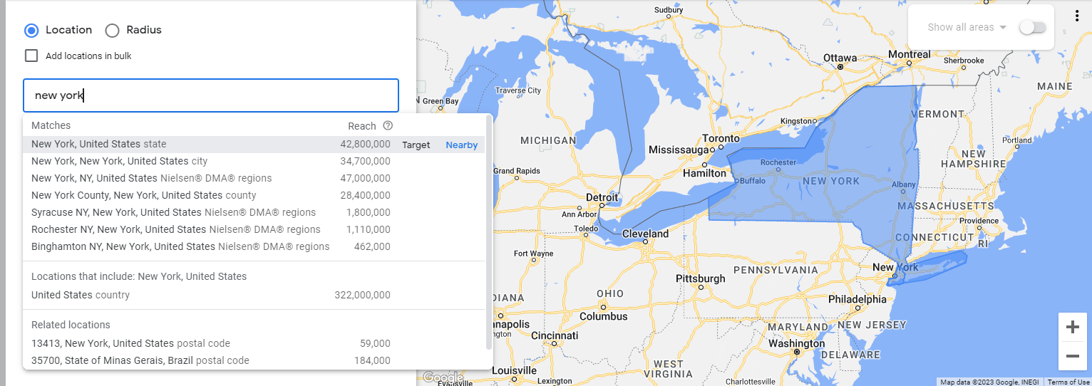 location targeting in google ads for lawyers-techifox